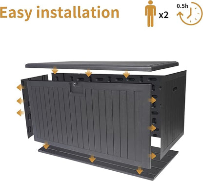 KUIKUI 320 Gallon Deck Box Waterproof, Extra Large Outdoor Storage Box Lockable - Image 8