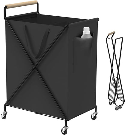 Foldable Metal Laundry Basket by Unknown