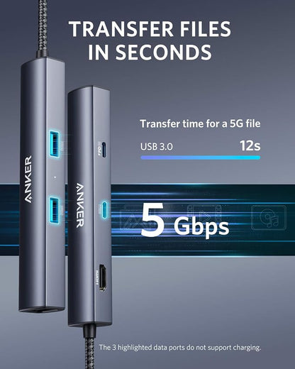 Anker 6-in-1 USB C Hub with Ethernet, USB C to 4K HDMI Multiport Adapter - Image 6