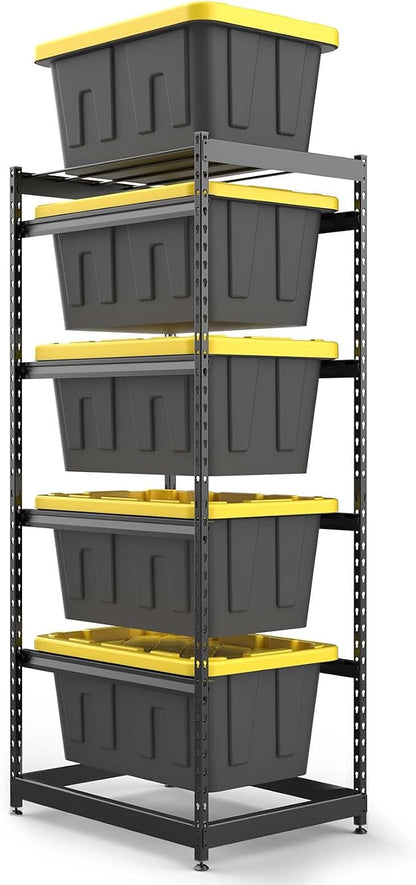 27 Gallon Tote Storage Rack, Heavy-Duty Storage Bin Rack Organizer, 5-Tier by FERO