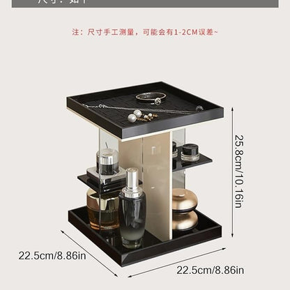Rotating Makeup Organizer, 360 Degree Acrylic Cosmetic Storage Carousel - Image 2