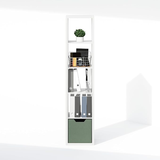 Furinno Cubic Extra Thick 5-Cube Closet Organizers and Storage, Open Shelf - Image 6