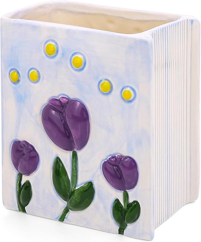 Book Vase Tulip Pencil Cup Pen Holder by Busnos