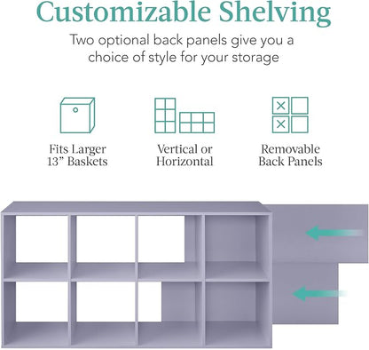 Best Choice Products Kids Bookcase 8-Cube Storage Organizer, 13.5in Shelf - Image 3