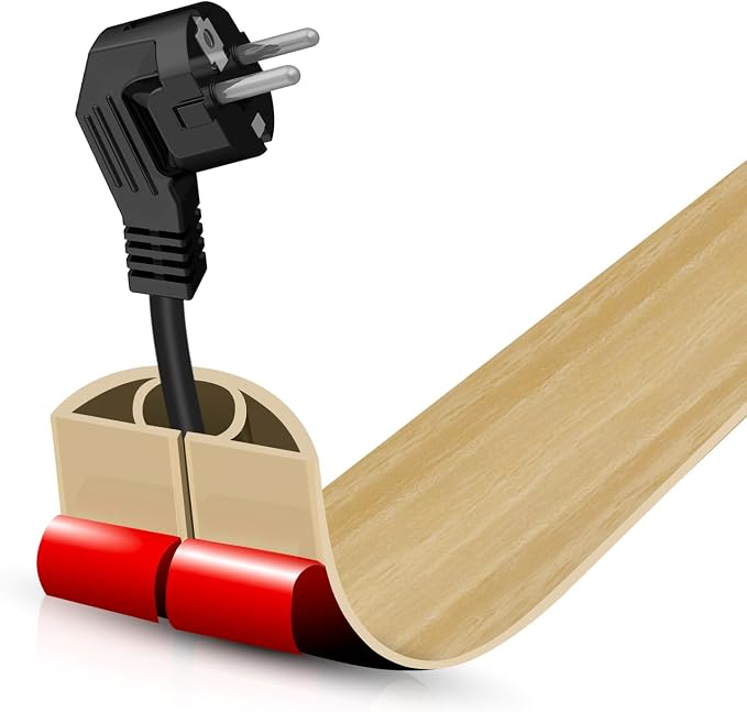 Floor Cord Cover Self Adhesive Cord Hider, 3.3FT Cable Management, Extension by DBHXXMB-HH