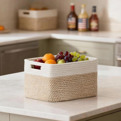 5 Pack Woven Storage Baskets for Shelves, Decorative Basket Organizer Storage - Image 8
