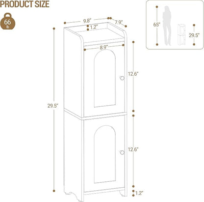 Hzuaneri Bathroom Storage Cabinet, Small Corner Floor Cabinet - Image 2