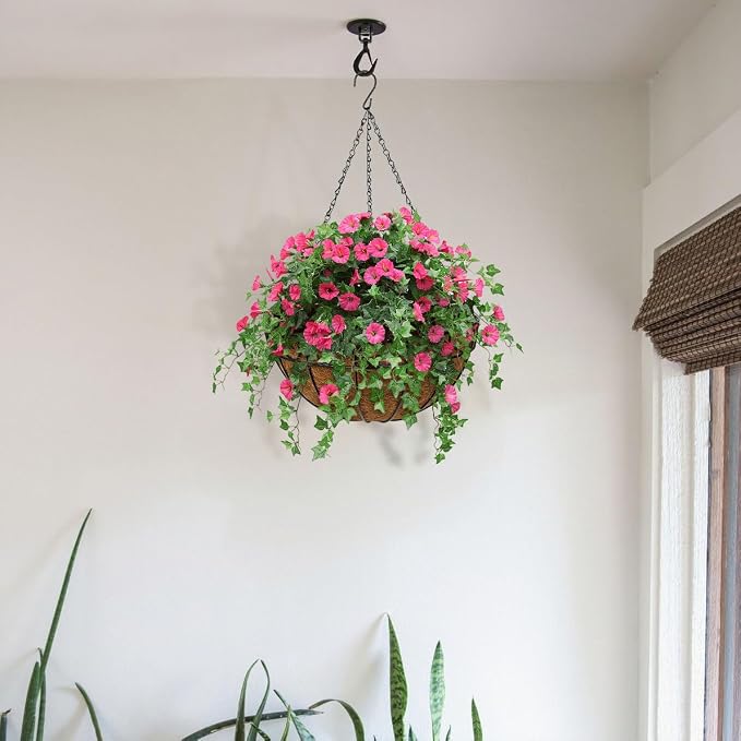 4 Pack 14 inch Metal Hanging Baskets - Image 8