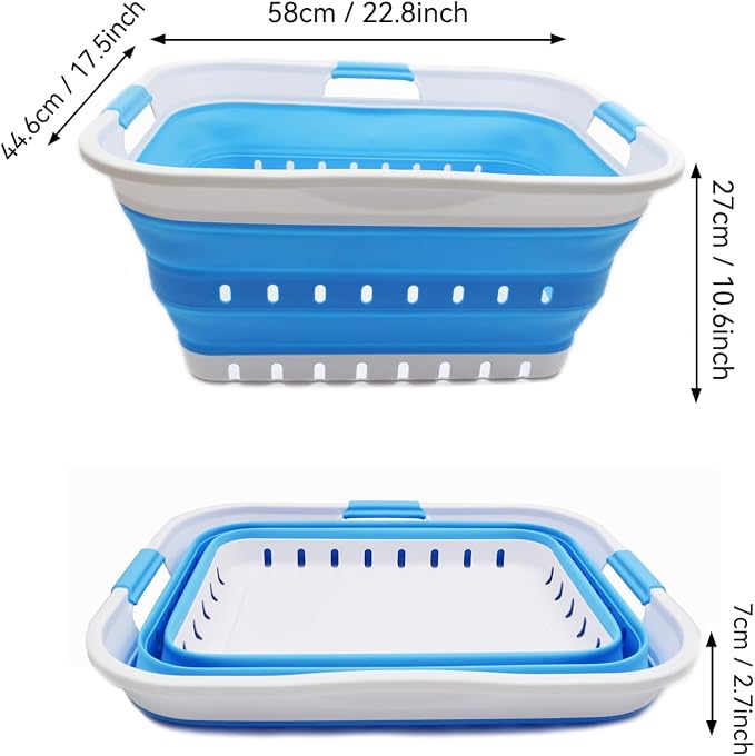 SAMMART 42L Collapsible Plastic Laundry Basket - Image 3