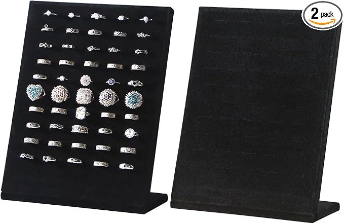 50 Slots Rings Display Stand, Ring Organizer Holder Stand by FocusOnJewelryDisplay