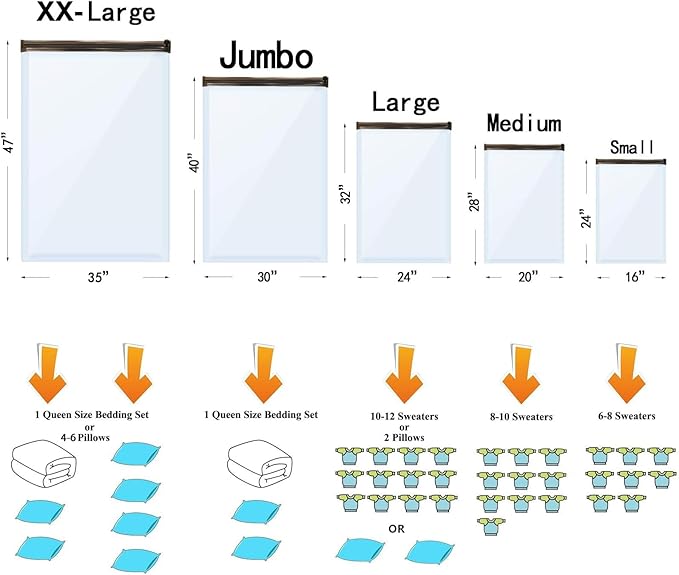 GONGSHI Vacuum Storage Bags, Space Saver Seal Bags - Image 3