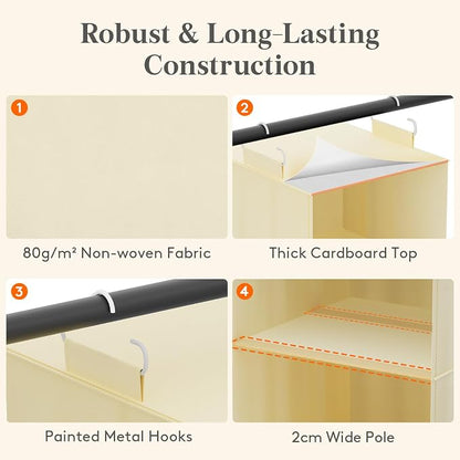 Lifewit 5 Tier Hanging Closet Organizer and Storage - Image 4