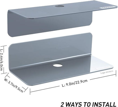 OAPRIRE Grey Acrylic Floating Shelves Set of 2 - Image 3
