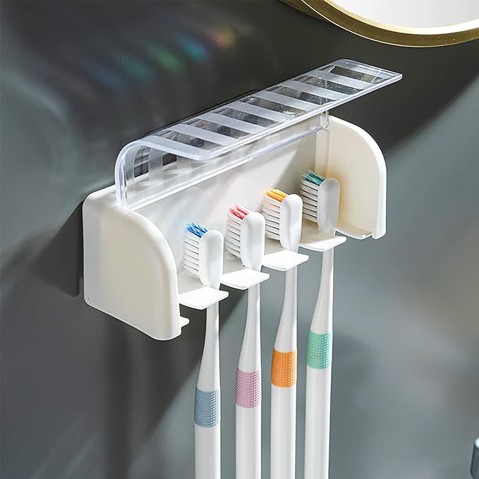 5 Slots Toothbrush Holder Wall Mount by HLGOLDLUO