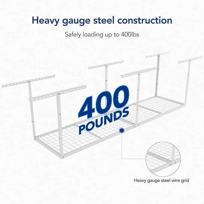 FLEXIMOUNTS 2x8 Overhead Garage Storage Rack, Adjustable Storage Organization - Image 3