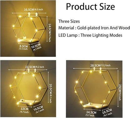 Liywall - Hexagon Floating Shelves Wall Decor - Image 4