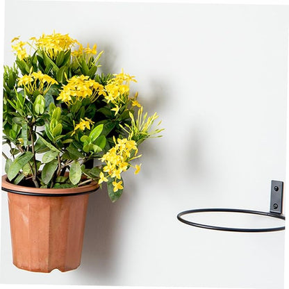 Toyvian 3pcs Iron Wall Mounted Flower Pot Holder Rings Hanging Planter Rack - Image 4