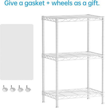 SINGAYE 3 Small Shelves Storage Shelf Wire Shelving Unit Metal Shelf Adjustable - Image 4