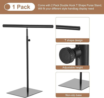 uxcell Necklace Display Stand Adjustable Height Jewelry Rack T Bar Tabletop - Image 4