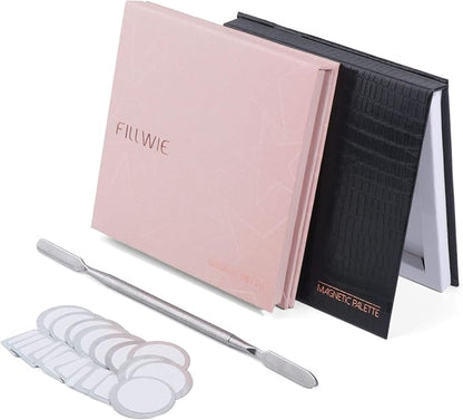 Black & Pink Empty Magnetic Makeup Palette by FillwieCosmetics