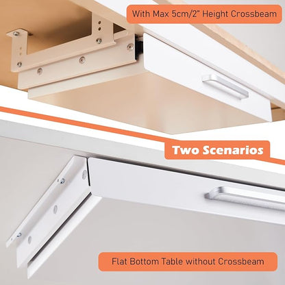 Under Desk Drawer Organizer 21" White Upgrade - Image 4
