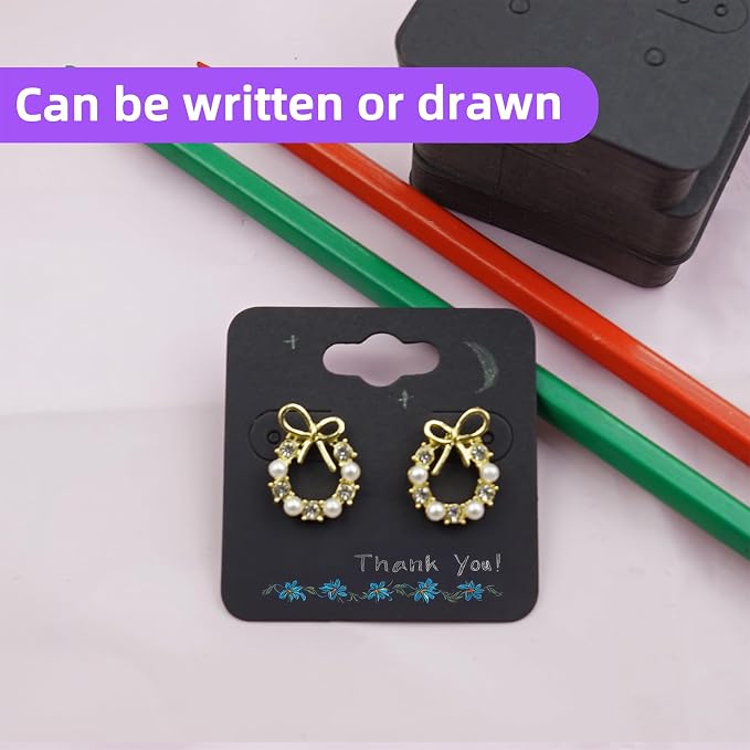 hitsuki Black Earring Cards for Selling Jewelry Earring Display Cards - Image 4