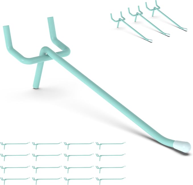 HUHOLE Pegboard Hooks 4 Inch 50PC, Fit 1/4" or 1/8" Pegboard, Ideal Peg Board by HUHOLE