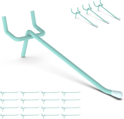 HUHOLE Pegboard Hooks 4 Inch 50PC, Fit 1/4" or 1/8" Pegboard, Ideal Peg Board by HUHOLE