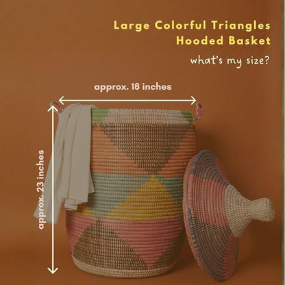 Tall Large Decorative Wicker Storage Basket - Image 2