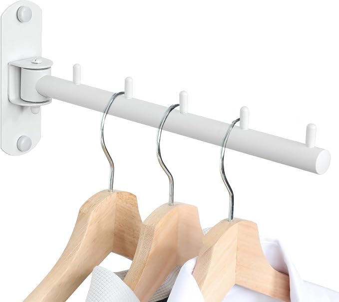 Mooche Swing Clothes Hanger Rack, Garment Racks Folding Clothes Bar Wall Mounted by Mooche