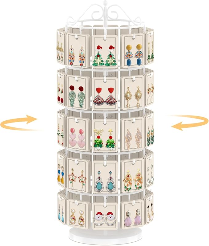 EsLuker.ly Earring Holder Organizer Rotating Display Tree Stand, Adjustable by EsLukerly