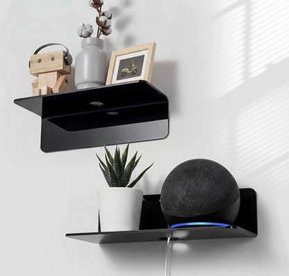 OAPRIRE Acrylic Floating Wall Shelves Set of 2, Damage-Free Expand Wall Space by OAPRIRE