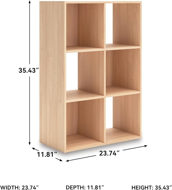 Signature Design by Ashley Piperton 3-Tier Floor Standing 6 Cube Organizer - Image 3