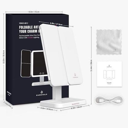 EASEHOLD Vanity Mirror with Lights, 2X 3X Magnification, Rechargable, Touch - Image 9