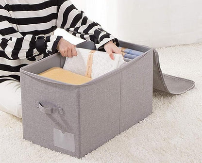 Pack of 2, Folding Clothing Wardrobe Storage Bins - Image 6
