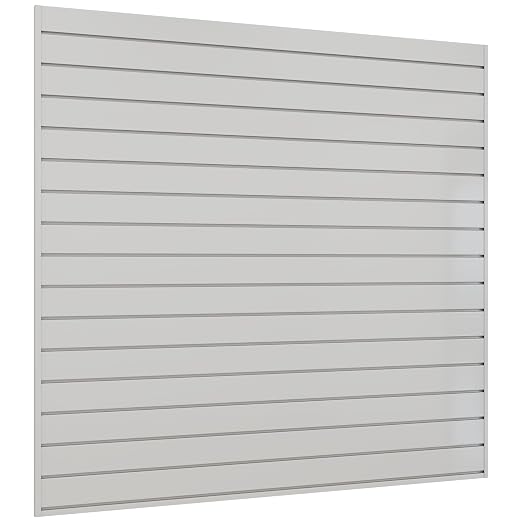 Slatwall Panel 4 FT x 4 FT, Interlocking Slat Wall Paneling, Wall Mounted PVC by Neoaider