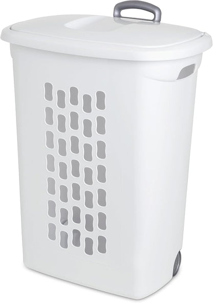 Sterilite 3-Pack Ultra Wheeled Hamper, Laundry Basket w/ Flip-Top Lid & - Image 3