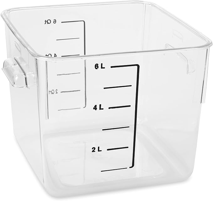 Rubbermaid Commercial Products Space Saving Square Food Storage Container 6 by Unknown