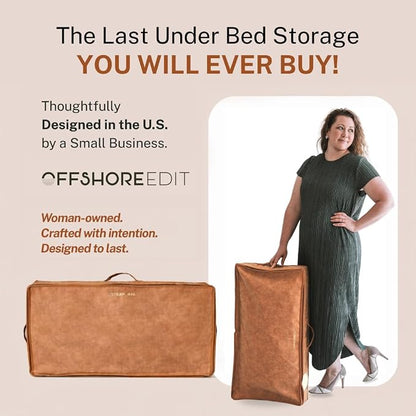 Premium Under Bed Storage with Wheels, Low Profile Rolling Storage Box in Vegan - Image 7