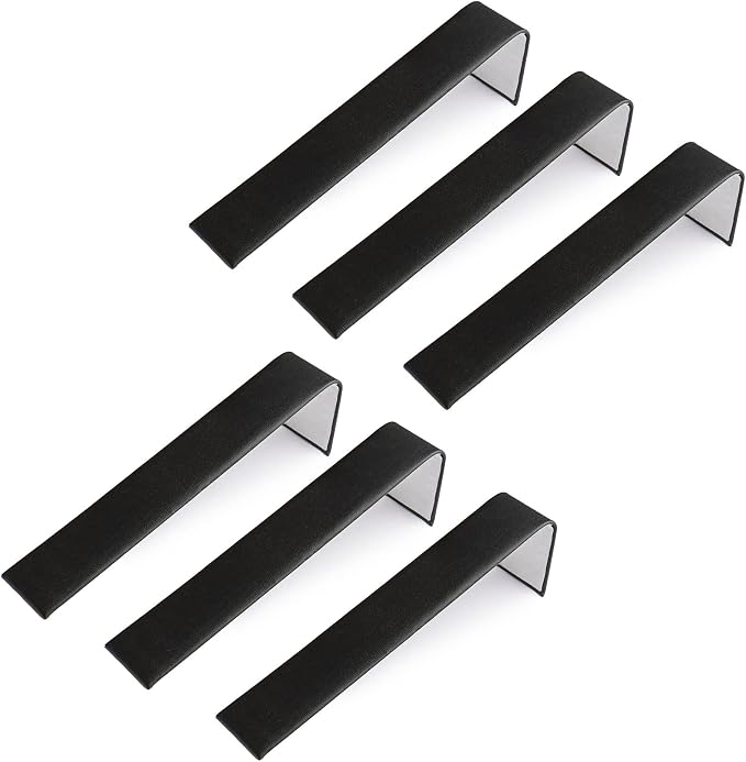 Novel Box 6 Pack Bracelet/Watch Ramp Black Leatherette 2x8.25x2 Inches by NovelBoxCompanyLtd
