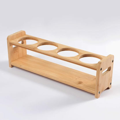 TOPINCN Rack Organizer, Storage Holder Seasoning Storage 4 Holes Shelf - Image 2