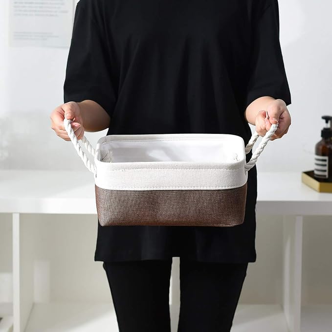 Small Storage Baskets for Shelves, Fabric Storage Baskets for Closet, - Image 5