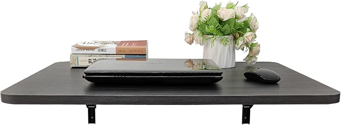 31" x 22.8" Wall Mounted Folding Desk, Floating Shelf Storage Table - Image 3