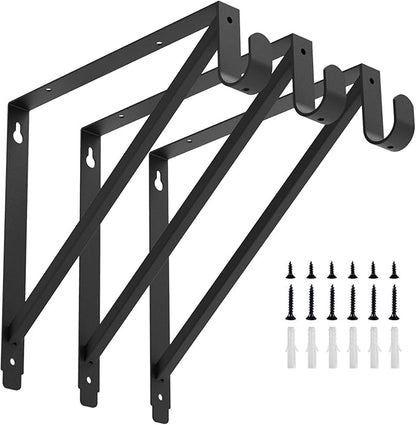 Heavy Duty Closet Rod & Shelf Brackets Clothes Hanger Pole Support Bracket by Homydom