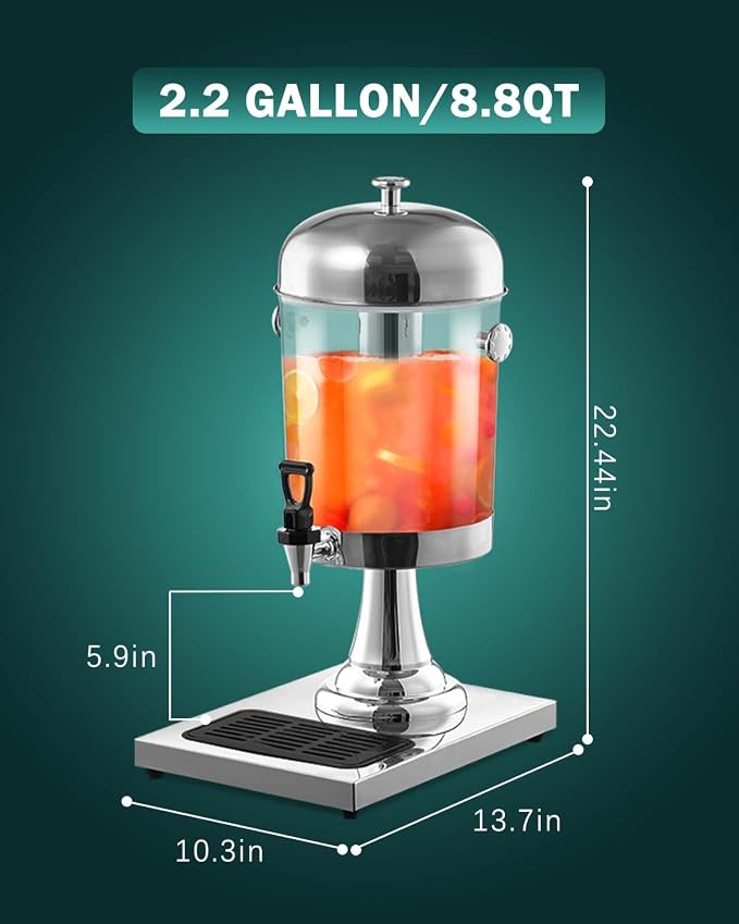 2 Gallon Drink Dispensers for Parties, Beverage Dispenser - Image 7