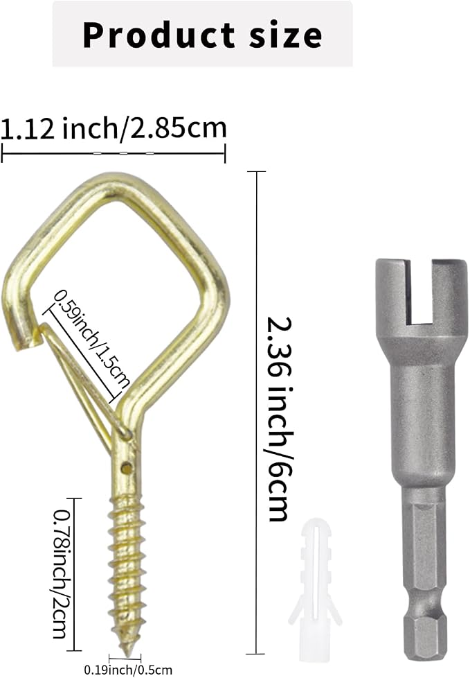 35PCS Eye Screw Hooks for Hanging Heavy Duty - Image 6