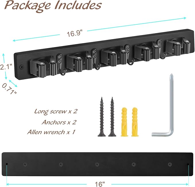 Mop and Broom Holder Wall Mount - Image 6