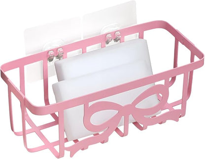 Pink Bow Sponge Holder for Kitchen Sink by Unknown