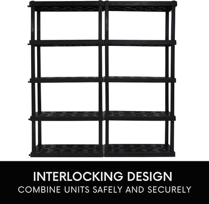 Koolatron Oskar Small Interlocking Shelving Unit, Tool-Free Assembly, Heavy - Image 9