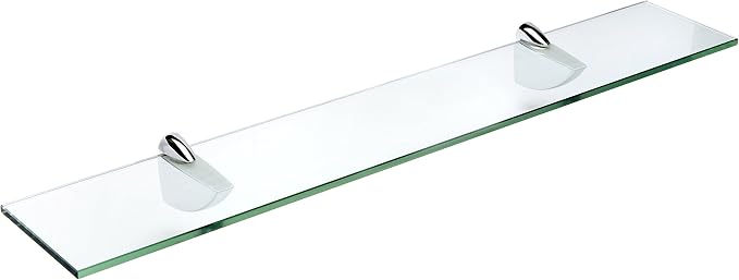 Spancraft Glass O-12x14-Chrome Oriole Glass Shelf by Spancraft